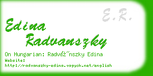 edina radvanszky business card